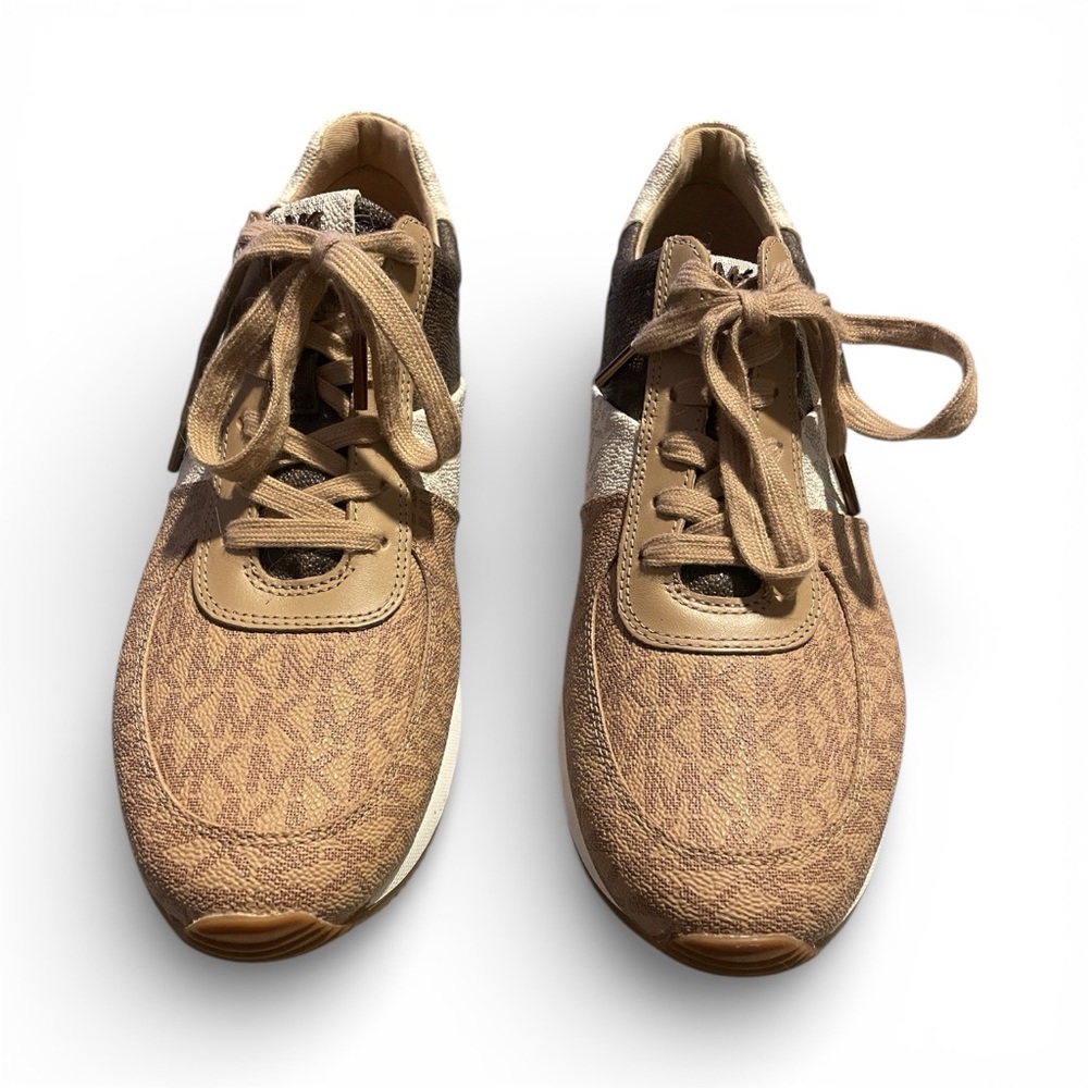 Michael Kors Allie Two-Tone Logo Trainer - Picture 3 of 5